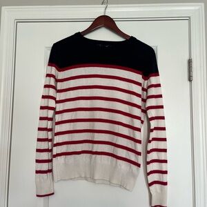Forever 21 Navy and Red Striped Women's Sweater